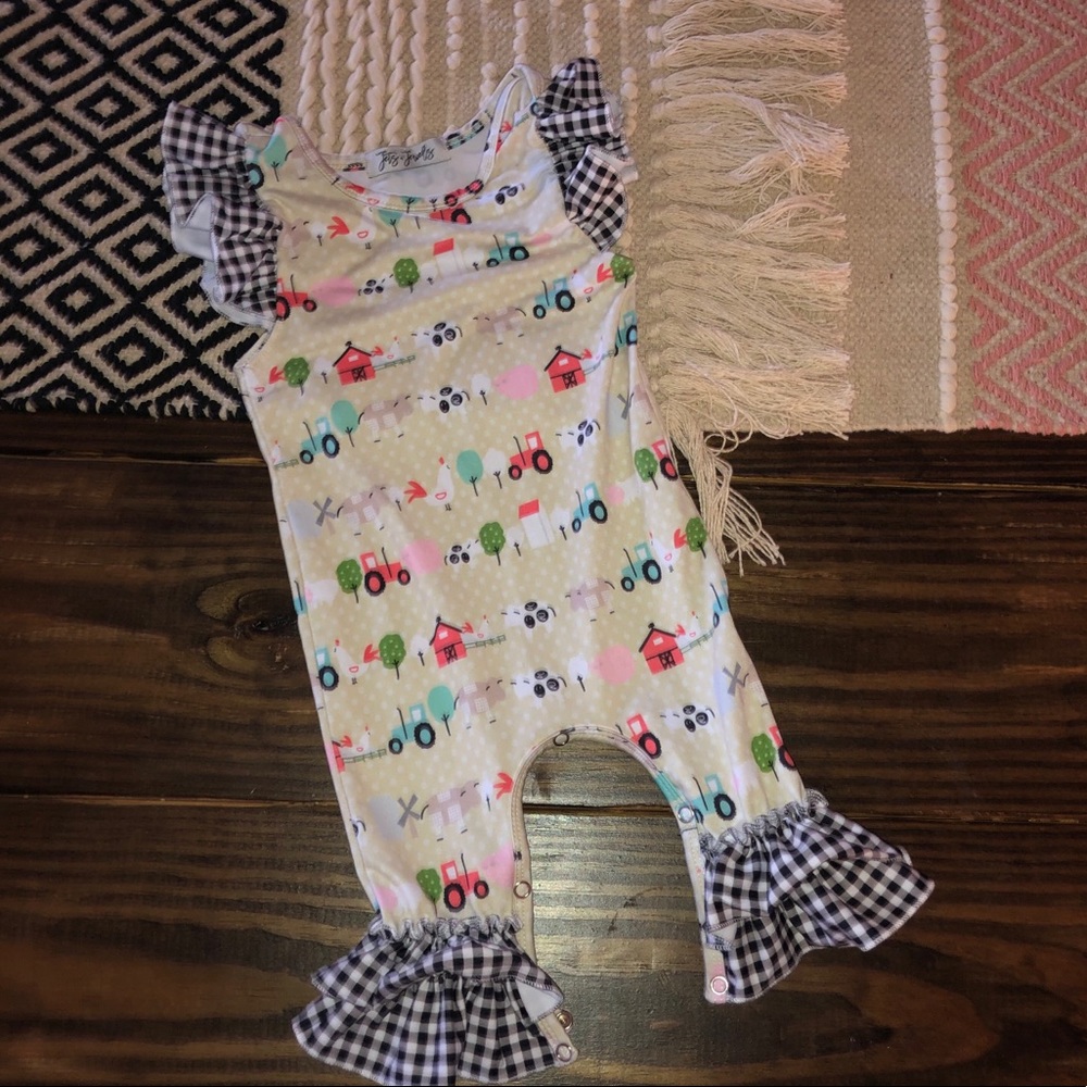 3 month romper Jets + Jewels Boutique